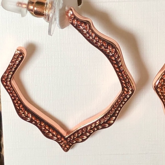 Kendra Scott Pierced Earring Miku Hoops Rose Color - Picture 5 of 6